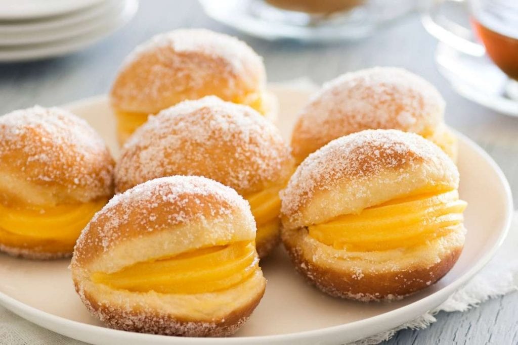 portuguese pastry called bola de berlim, berlim ball