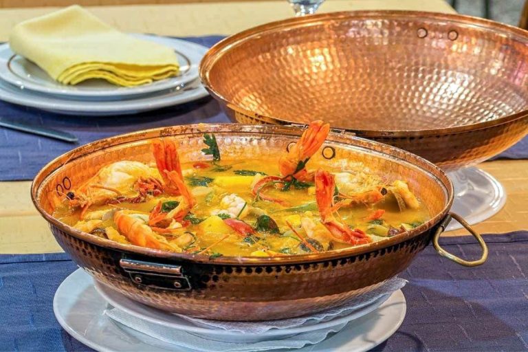 Cataplana de Mariscos a typical seafood dish from the Algarve in Portugal