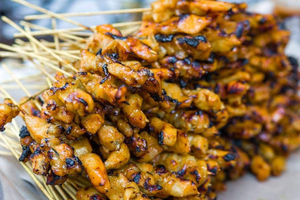 Southeast Asian chicken skewer