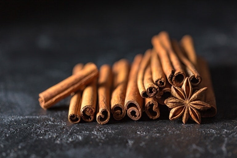 cinnamon and anis to make the five Chinese spices