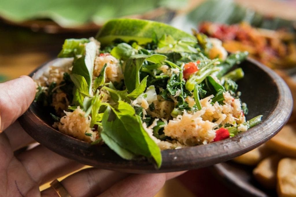 receita da salada de coco da Indonésia