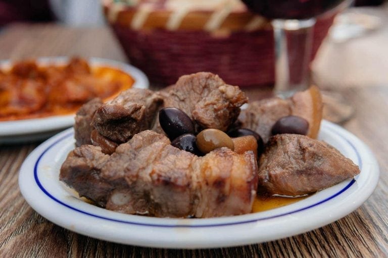 Rojões are boneless and fatty pieces of pork typical of Portuguese cuisine