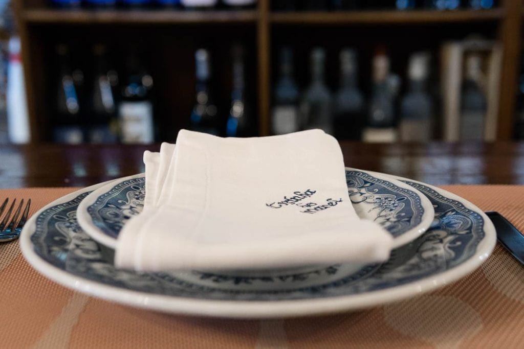 a plate in a tasquinha traditional Portuguese restaurant