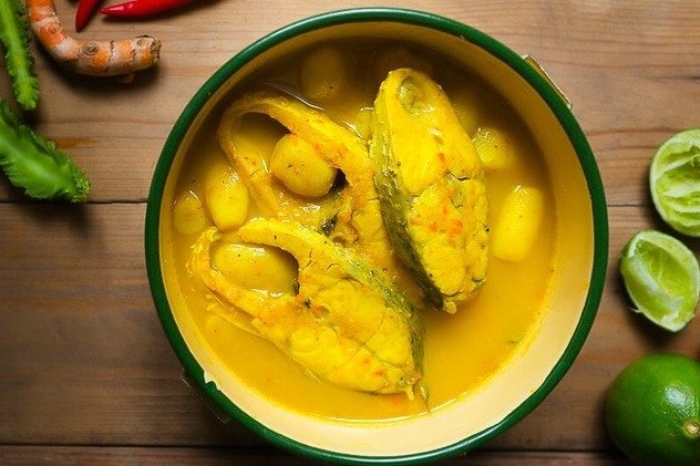 Yellow curry with fish is one of the most famous Thai dishes in the south of the country