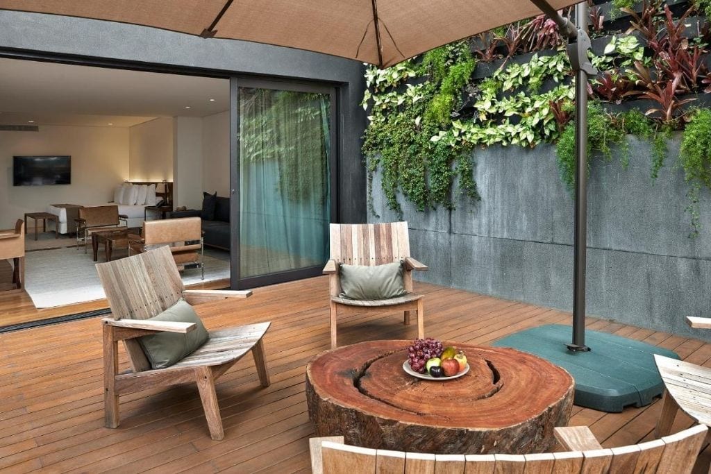 room terrace at fasano hotel, one of the best hotels where to stay in belo horizonte