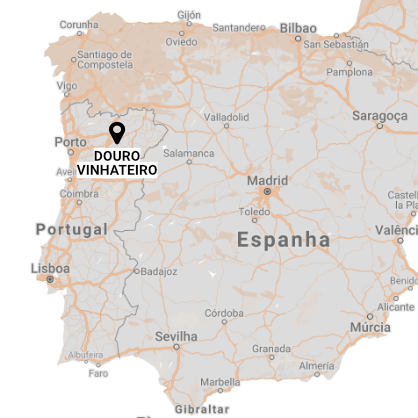 Mapa pequeno vale do douro portugal