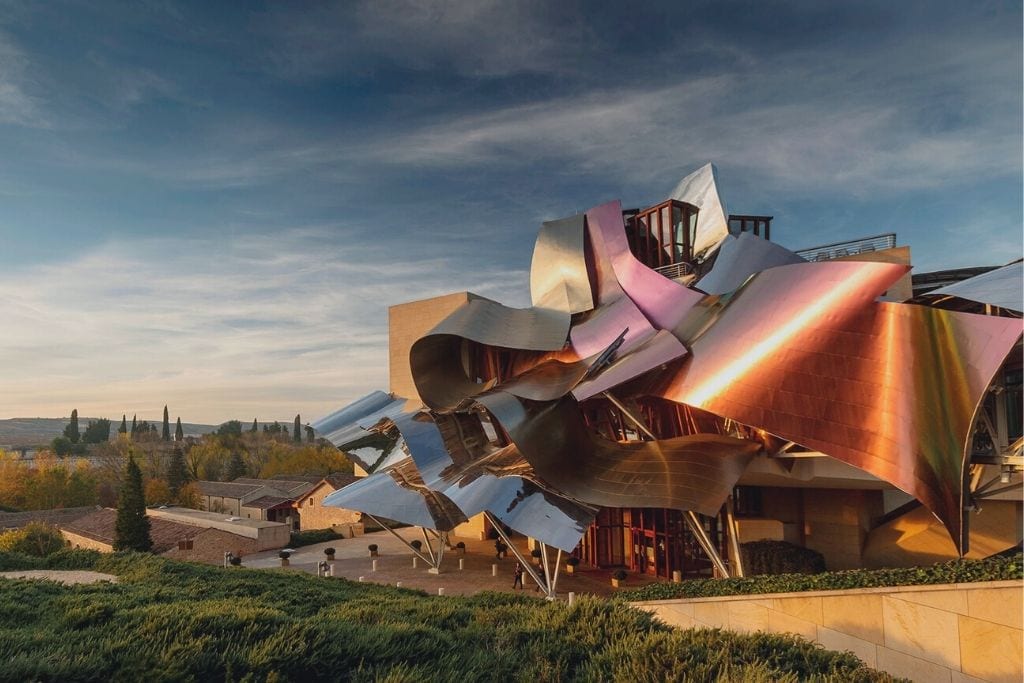 Marques de Riscal, located in La Rioja, one of the best wine hotels in Spain